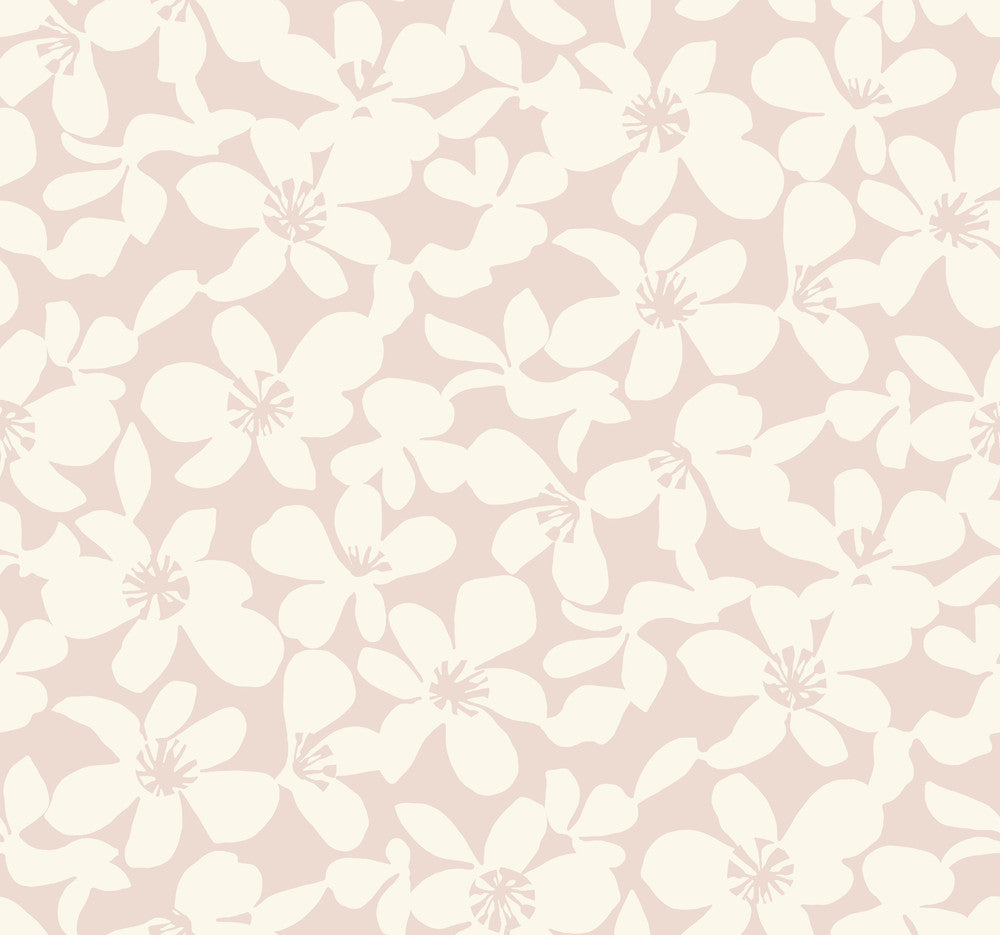 Free Spirit Pink Wallpaper by Antonina Vella Antonina Vella Boho Luxe Covers about 60.8 square feet 27-in by 27-ft long roll Unpasted 25.25 - Fabric Carolina -
