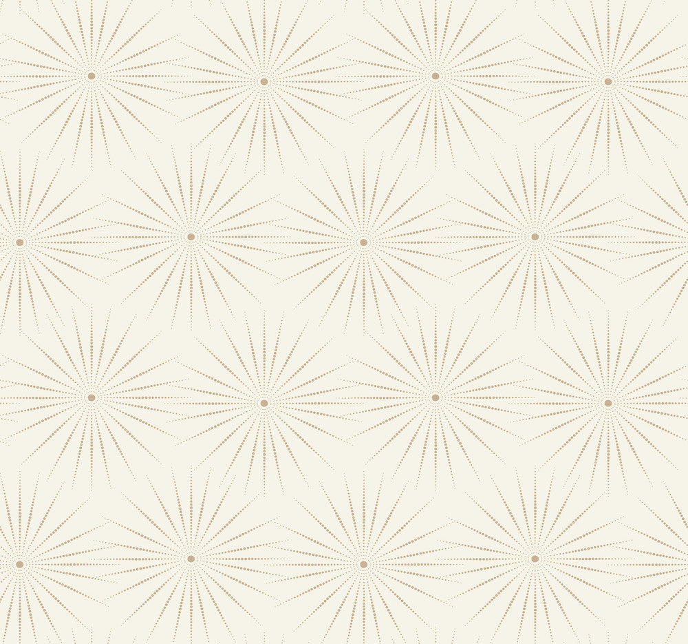 Starlight White & Silver Wallpaper by Antonina Vella Antonina Vella Boho Luxe Covers about 60.8 square feet 27-in by 27-ft long roll Unpasted 25.25 - Fabric Carolina -