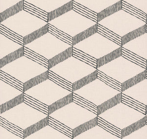 Palisades Paperweave Beige & Black Wallpaper by Antonina Vella