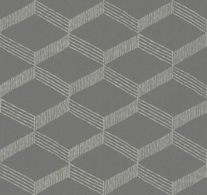 Palisades Paperweave Grey & White Wallpaper by Antonina Vella Antonina Vella Boho Luxe Covers about 60.8 square feet 27-in by 27-ft long roll Unpasted 25.25 - Fabric Carolina -