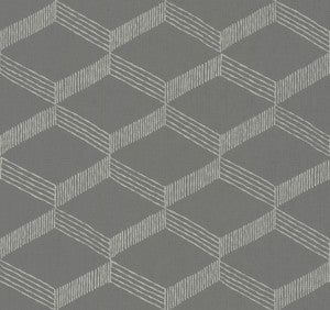 Palisades Paperweave Grey & White Wallpaper by Antonina Vella