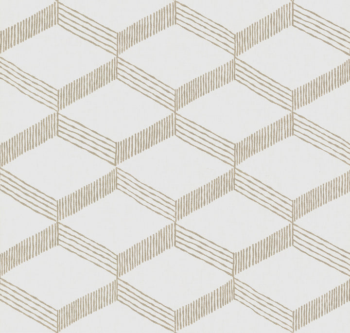 Palisades Paperweave Beige & White Wallpaper by Antonina Vella Antonina Vella Boho Luxe Covers about 60.8 square feet United States Unpasted 25.25-in repeat, straight match 27-in by 27-ft long roll - Fabric Carolina -