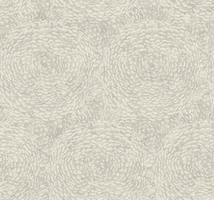 Floret Off White Wallpaper by Antonina Vella Antonina Vella Boho Luxe Covers about 60.8 square feet 27-in by 27-ft long roll Unpasted 25.25 - Fabric Carolina -