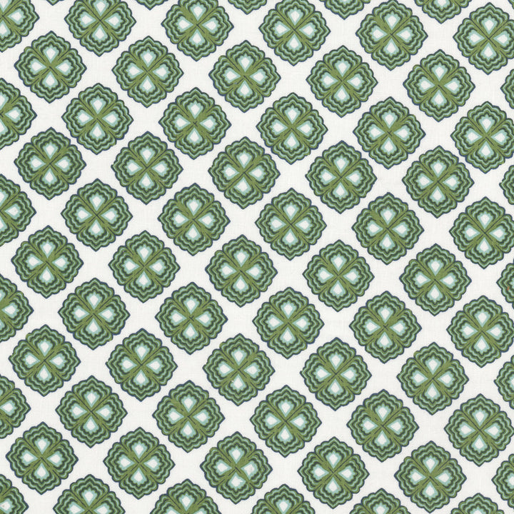 Bolero 3 Jasmine by Stout Fabric Stout Fabric Bolero 3 JasmineFabric Rainbow Library Celadon/Bottle 65%Cot 35%Pol India </p><p>Repeat: H: 6.75, V: 0 54 in - Fabric Carolina -