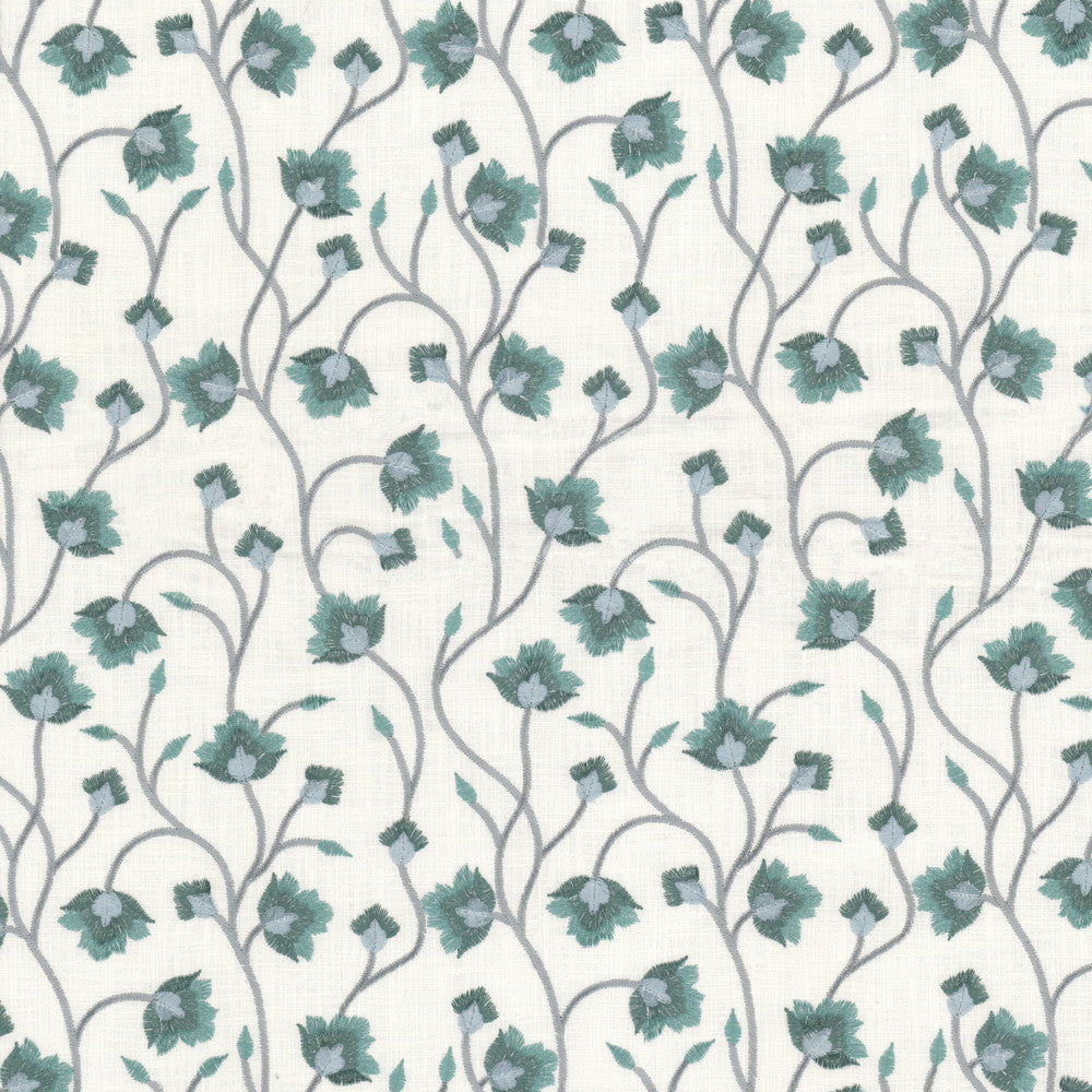 Bonjour 1 Seaglass by Stout Fabric Stout Fabric Bonjour 1 SeaglassFabric Rainbow Library Mist/Shoreline 100%Cot India </p><p>Repeat: H: 8.25, V: 7.5 51 in - Fabric Carolina -