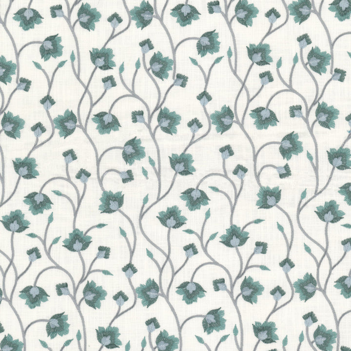 Bonjour 1 Seaglass by Stout Fabric Stout Fabric Bonjour 1 SeaglassFabric Rainbow Library Mist/Shoreline 100%Cot India </p><p>Repeat: H: 8.25, V: 7.5 51 in - Fabric Carolina -