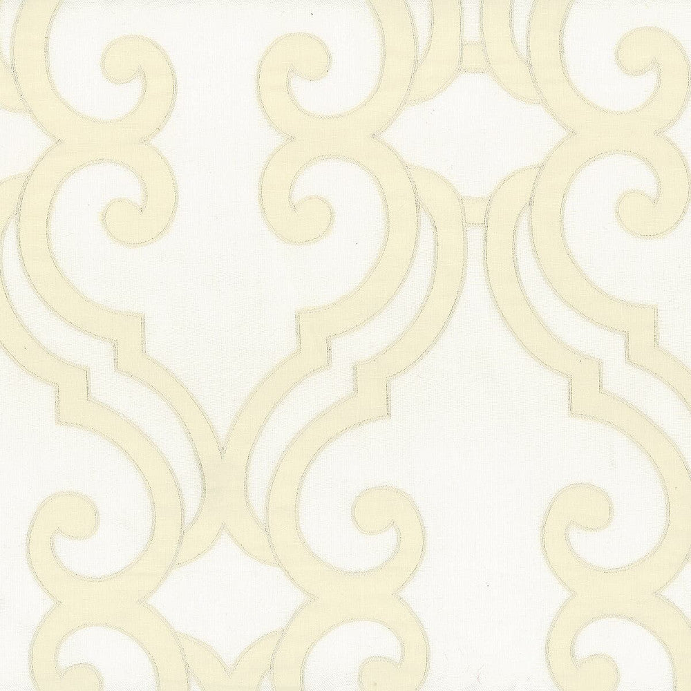 Bonjour 1 Ivory by Stout Fabric EMBROIDERY IV 55%LIN 45%SVI INDIA </p><p>Repeat: 15.75 54 in - Fabric Carolina -