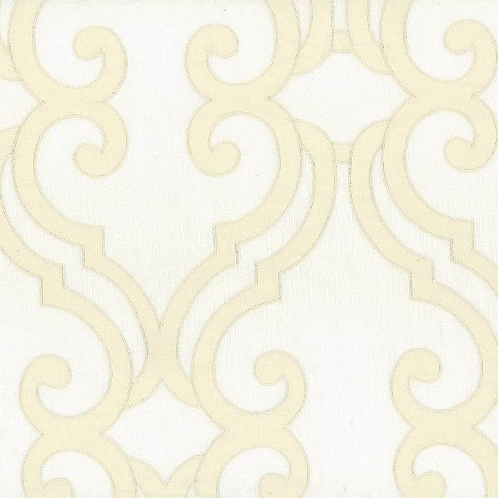 Bonjour 1 Ivory by Stout Fabric EMBROIDERY IV 55%LIN 45%SVI INDIA </p><p>Repeat: 15.75 54 in - Fabric Carolina -