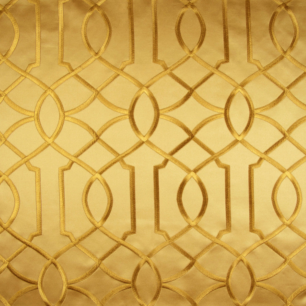 Boomerang Golden by Norbar Fabric PARAMOUNT 60% COTTON 40% POLYESTER INDIA 9 1/4"V 5 1/4"H 52 - Fabric Carolina -