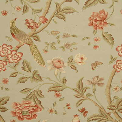 Elinor'S Chinese Aqua by G P & J Baker Fabric KINGSWOOD LINEN - 100% United Kingdom - Horizontal: 27.186 and Vertical: 45.704 53.978 - Fabric Carolina -