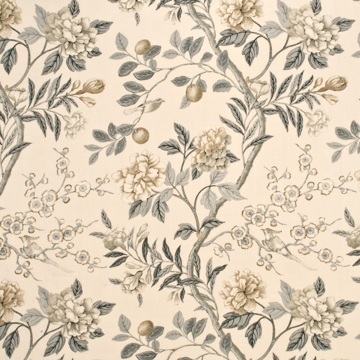 Emperor'S Garden Silver/Grey by G P & J Baker Fabric EMPEROR'S GARDEN LINEN - 100% United Kingdom HEAVY Horizontal: 26.989 and Vertical: 31.914 53.978 - Fabric Carolina -