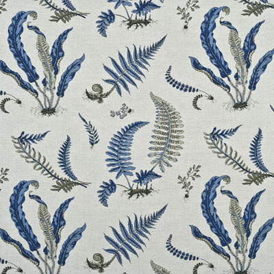 Ferns Indigo/Linen by G P & J Baker Fabric G P & J Baker Fabric Ferns Indigo/LinenFabric ORIGINALS (UK) LINEN - 57%;COTTON - 33%;NYLON - 10% United Kingdom </p><p>Repeat: H: 26.398, V: 24.822 53.978 - Fabric Carolina -
