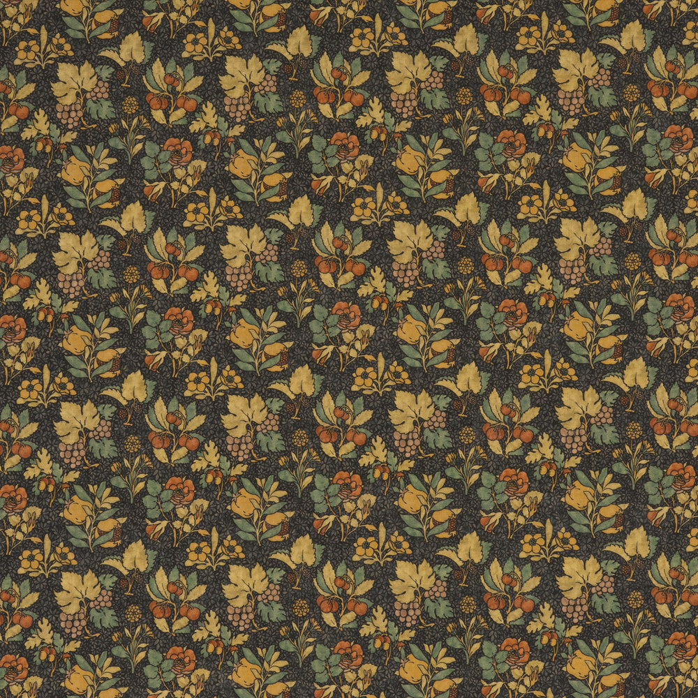 Meadow Fruit Indigo/Multi by G P & J Baker Fabric ORIGINALS V VISCOSE - 85%;LINEN - 15% United Kingdom HEAVY Horizontal: - and Vertical: - 53.978 - Fabric Carolina -