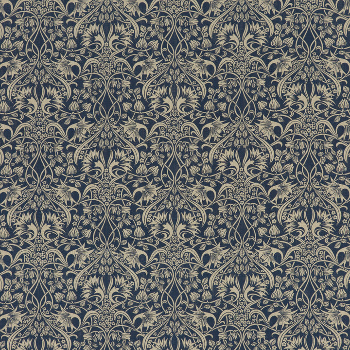 Fritillerie Indigo by G P & J Baker Fabric ORIGINALS V VISCOSE - 85%;LINEN - 15% United Kingdom HEAVY Horizontal: 13.002 and Vertical: 13.396 53.978 - Fabric Carolina -