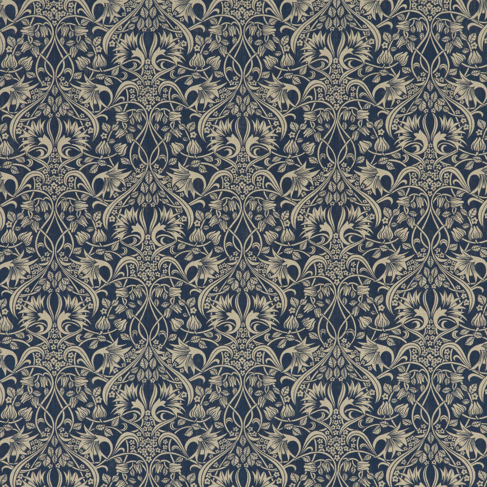 Fritillerie Indigo by G P & J Baker Fabric ORIGINALS V VISCOSE - 85%;LINEN - 15% United Kingdom HEAVY Horizontal: 13.002 and Vertical: 13.396 53.978 - Fabric Carolina -