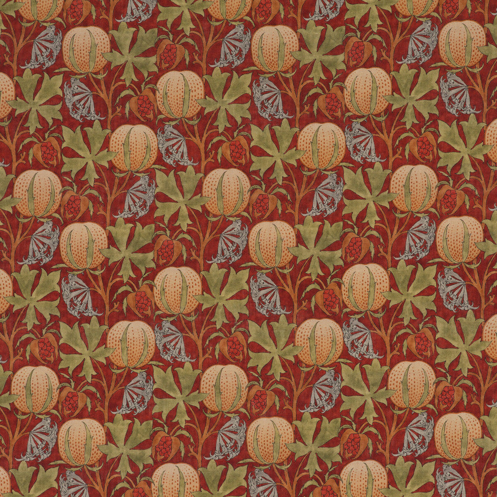 Pumpkins Red/Green by G P & J Baker Fabric ORIGINALS V VISCOSE - 85%;LINEN - 15% United Kingdom HEAVY Horizontal: 14.184 and Vertical: 13.396 53.978 - Fabric Carolina -
