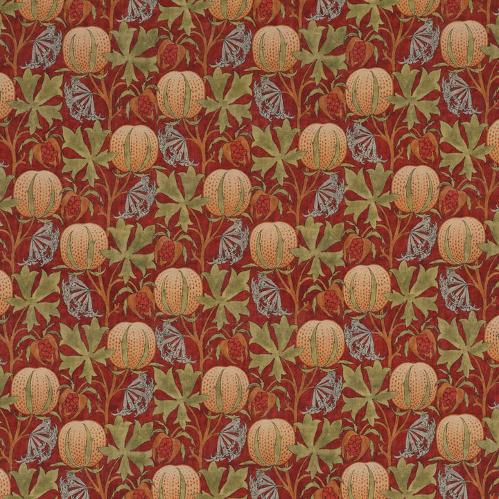 Pumpkins Red/Green by G P & J Baker Fabric ORIGINALS V VISCOSE - 85%;LINEN - 15% United Kingdom HEAVY Horizontal: 14.184 and Vertical: 13.396 53.978 - Fabric Carolina -