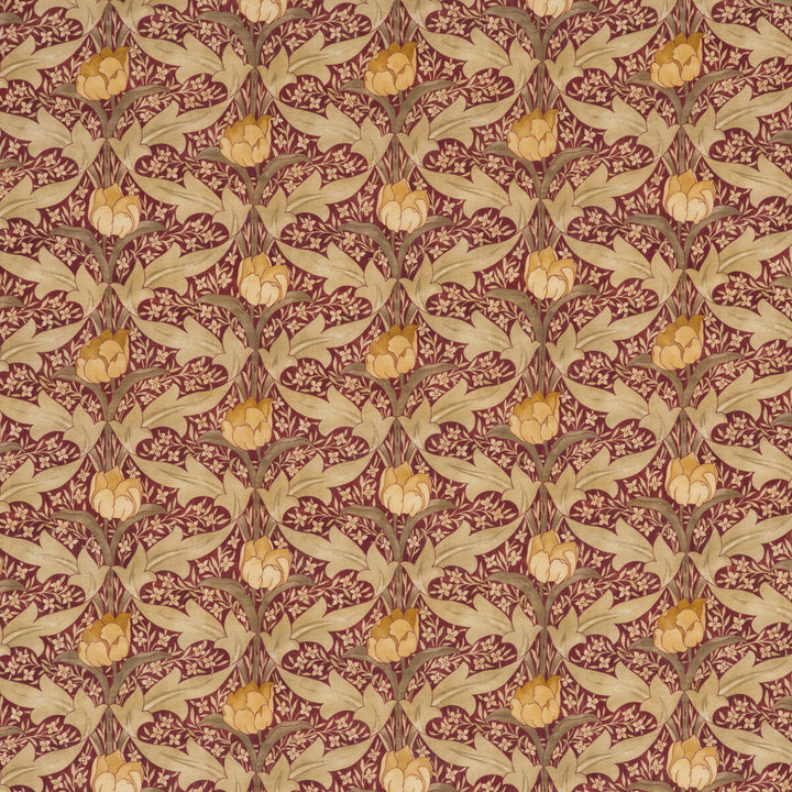 Tulip & Jasmine Red/Ochre by G P & J Baker Fabric ORIGINALS V VISCOSE - 85%;LINEN - 15% United Kingdom HEAVY Horizontal: 13.396 and Vertical: 13.396 53.978 - Fabric Carolina -