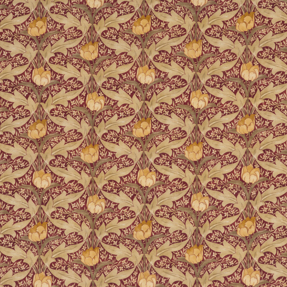 Tulip & Jasmine Red/Ochre by G P & J Baker Fabric ORIGINALS V VISCOSE - 85%;LINEN - 15% United Kingdom HEAVY Horizontal: 13.396 and Vertical: 13.396 53.978 - Fabric Carolina -