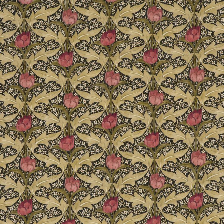 Tulip & Jasmine Rose/Olive by G P & J Baker Fabric ORIGINALS V VISCOSE - 85%;LINEN - 15% United Kingdom HEAVY Horizontal: 13.396 and Vertical: 13.396 53.978 - Fabric Carolina -