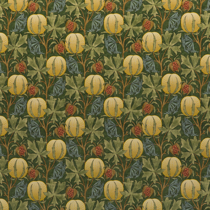 Pumpkins Velvet Green/Terracotta by G P & J Baker Fabric ORIGINALS V COTTON - 100% United Kingdom HEAVY Horizontal: 14.184 and Vertical: 13.396 53.978 - Fabric Carolina -