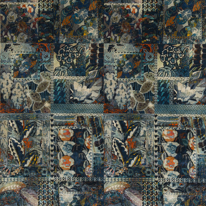 Barcelona Teal by G P & J Baker Fabric RIO VELVETS VISCOSE - 55%;COTTON - 45% Italy HEAVY Horizontal: 26.792 and Vertical: 52.008 53.584 - Fabric Carolina -
