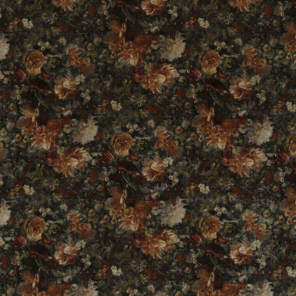 Royal Garden Velvet Amber/Jade by G P & J Baker Fabric HISTORIC ROYAL PALACES VISCOSE - 55%;COTTON - 45% Italy HEAVY Horizontal: 27.186 and Vertical: 25.216 53.978 - Fabric Carolina -