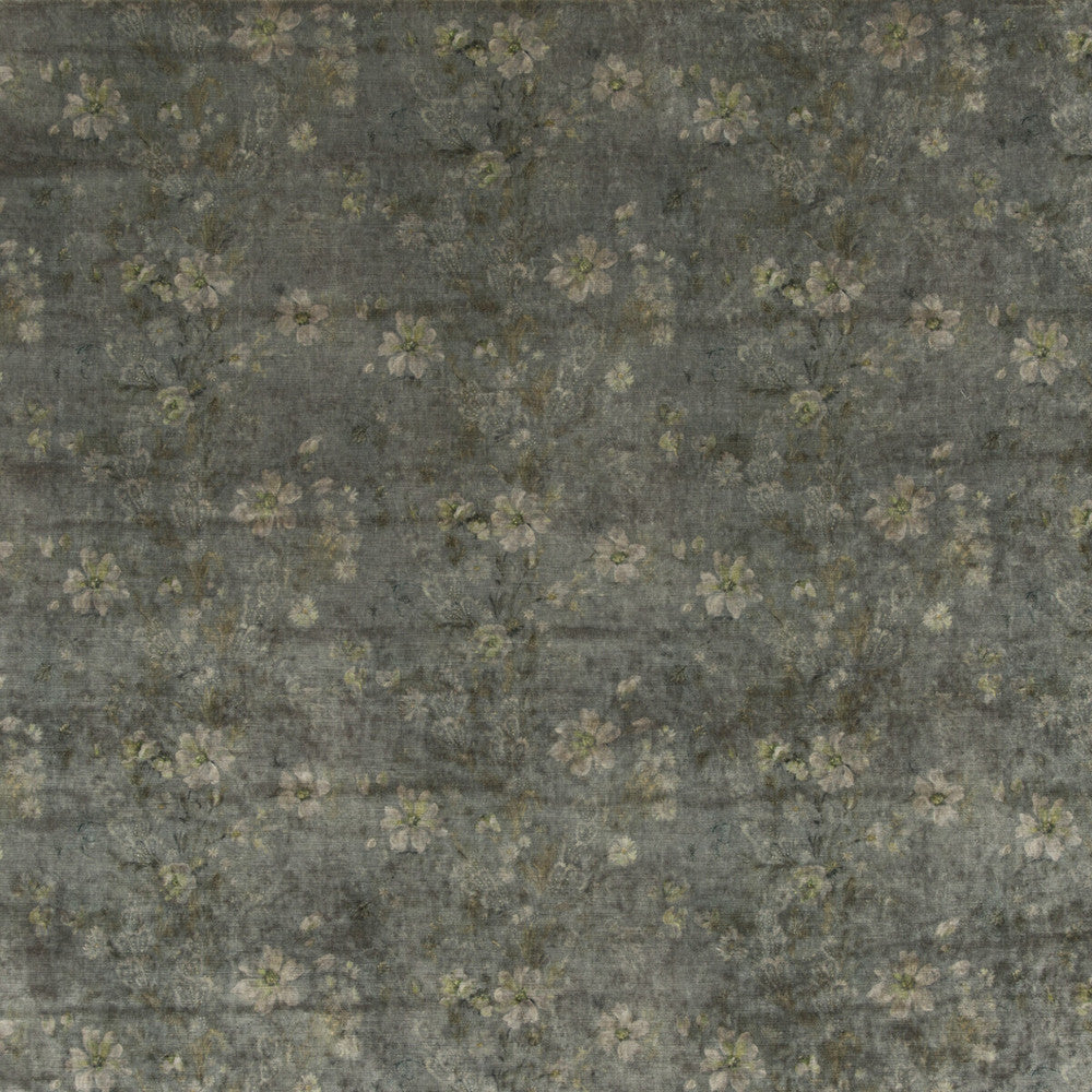 Queen'S Garden Velvet Verdigris by G P & J Baker Fabric HISTORIC ROYAL PALACES VISCOSE - 55%;COTTON - 45% Italy HEAVY Horizontal: 27.186 and Vertical: 20.488 53.978 - Fabric Carolina -