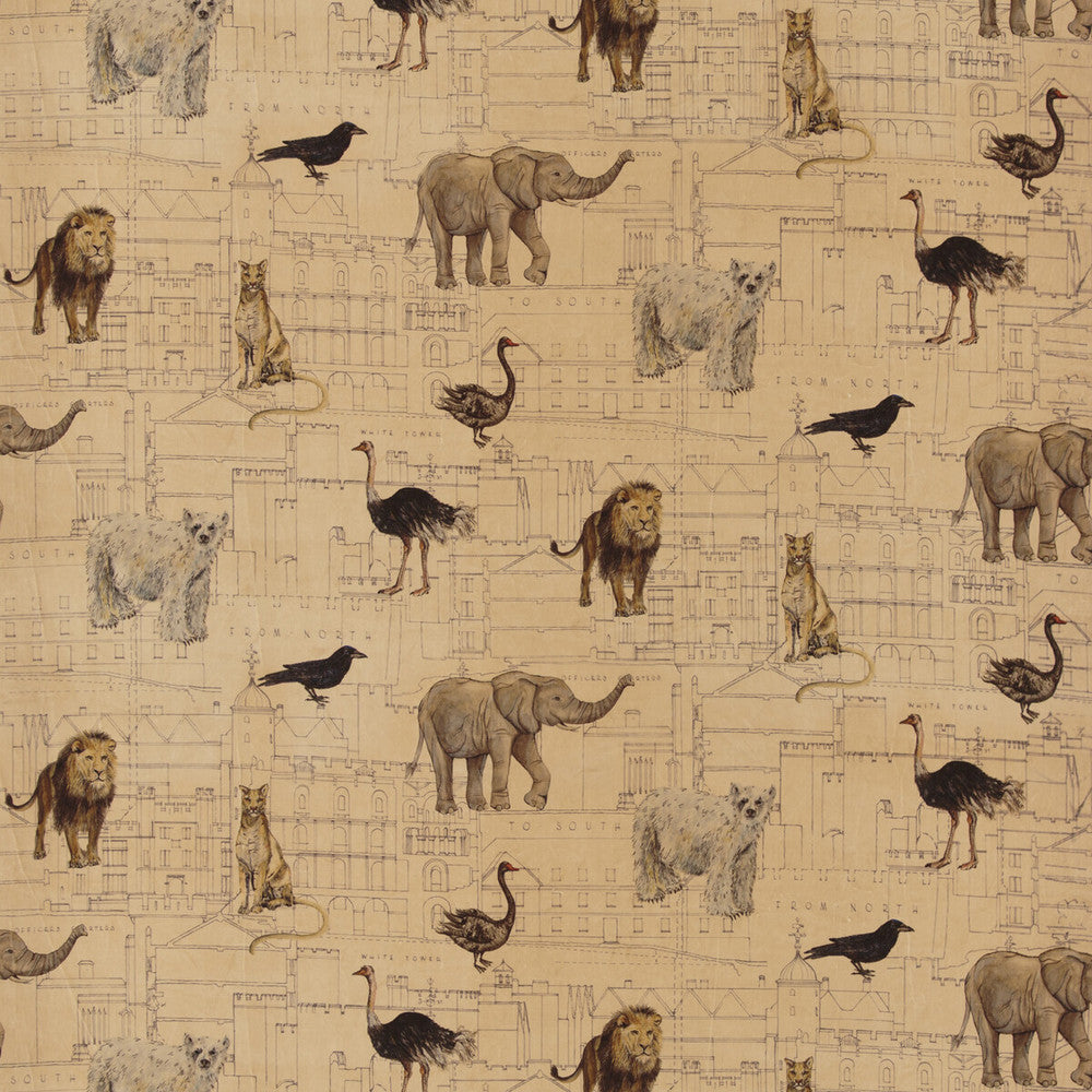 Royal Beasts Velvet Antique by G P & J Baker Fabric HISTORIC ROYAL PALACES COTTON - 88%;POLYESTER - 12% Austria HEAVY Horizontal: 27.186 and Vertical: 26.004 53.978 - Fabric Carolina -
