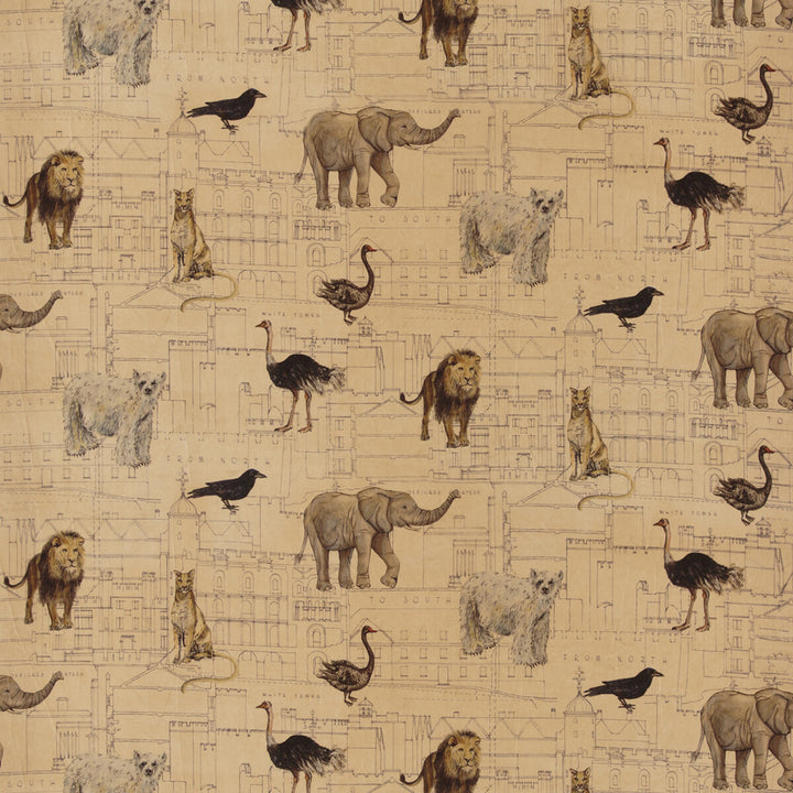 Royal Beasts Velvet Antique by G P & J Baker Fabric HISTORIC ROYAL PALACES COTTON - 88%;POLYESTER - 12% Austria HEAVY Horizontal: 27.186 and Vertical: 26.004 53.978 - Fabric Carolina -