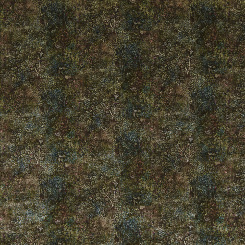 Persian Garden Velvet Teal/Spice by G P & J Baker Fabric EAST TO WEST VISCOSE - 55%;COTTON - 45% Italy HEAVY Horizontal: 27.186 and Vertical: 15.76 54.372 - Fabric Carolina -