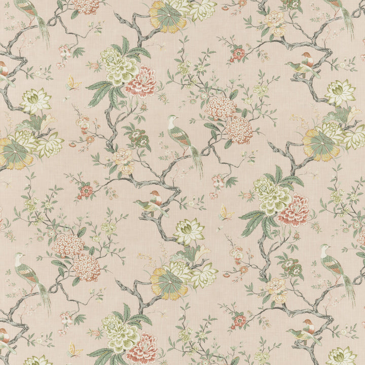 Oriental Bird Signature Blush by G P & J Baker Fabric SIGNATURE PRINTS VISCOSE - 85%;LINEN - 15% United Kingdom HEAVY Horizontal: 18.124 and Vertical: 31.126 53.978 - Fabric Carolina -