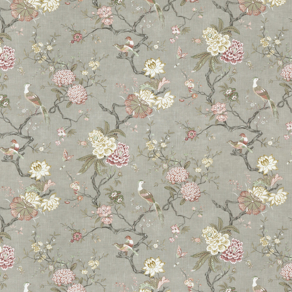 Oriental Bird Signature Mole by G P & J Baker Fabric SIGNATURE PRINTS VISCOSE - 85%;LINEN - 15% United Kingdom HEAVY Horizontal: 18.124 and Vertical: 31.126 53.978 - Fabric Carolina -