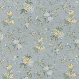 Oriental Bird Signature Soft Blue by G P & J Baker Fabric