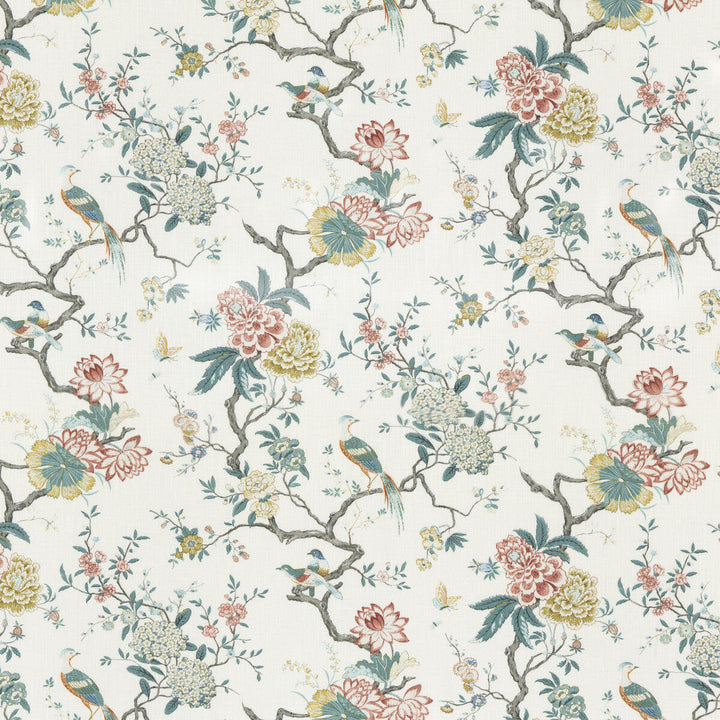 Oriental Bird Signature Teal by G P & J Baker Fabric G P & J Baker Fabric Oriental Bird Signature TealFabric SIGNATURE PRINTS VISCOSE - 85%;LINEN - 15% United Kingdom </p><p>Repeat: H: 18.124, V: 31.126 53.978 - Fabric Carolina -