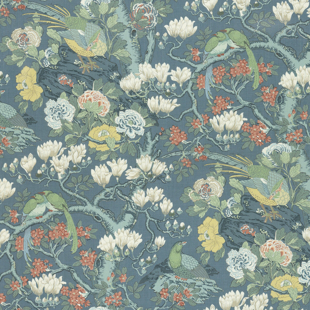 Rockbird Signature Teal by G P & J Baker Fabric SIGNATURE PRINTS LINEN - 100% Thailand MEDIUM Horizontal: 48.068 and Vertical: 40.976 48.068 - Fabric Carolina -