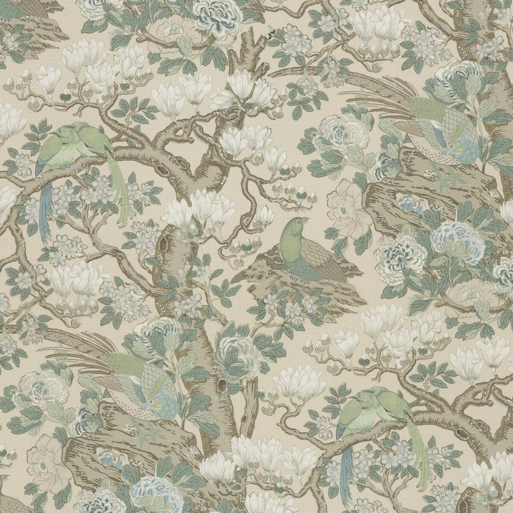 Rockbird Signature Soft Blue by G P & J Baker Fabric SIGNATURE PRINTS LINEN - 100% Thailand MEDIUM Horizontal: 48.068 and Vertical: 40.976 48.068 - Fabric Carolina -
