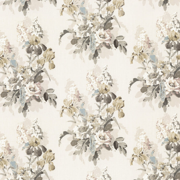 Bird & Iris Ivory/Mole by G P & J Baker Fabric SIGNATURE PRINTS LINEN - 100% Thailand MEDIUM Horizontal: 17.336 and Vertical: 25.61 52.796 - Fabric Carolina -