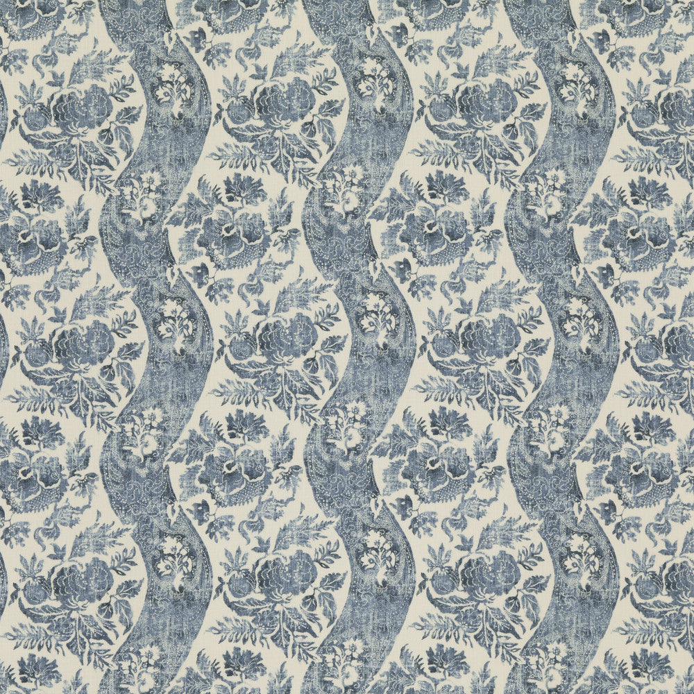 Caldbeck Indigo/Ivory by G P & J Baker Fabric SIGNATURE PRINTS LINEN - 100% Thailand MEDIUM Horizontal: 13.002 and Vertical: 14.972 52.008 - Fabric Carolina -
