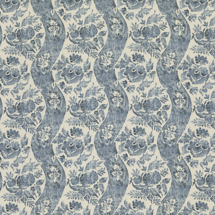 Caldbeck Indigo/Ivory by G P & J Baker Designer Fabric SIGNATURE PRINTS LINEN - 100% Thailand MEDIUM Horizontal: 13.002 and Vertical: 14.972 52.008 - Swanky Fabrics -
