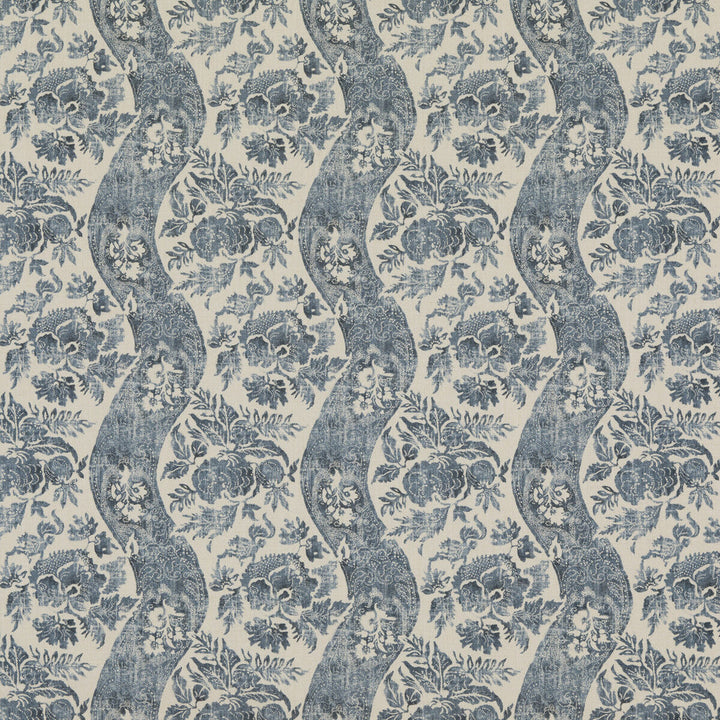 Caldbeck Indigo/Linen by G P & J Baker Designer Fabric SIGNATURE PRINTS LINEN - 100% Thailand MEDIUM Horizontal: 13.002 and Vertical: 14.972 52.008 - Swanky Fabrics -