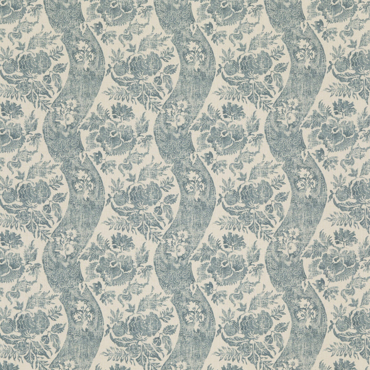 Caldbeck Teal by G P & J Baker Fabric SIGNATURE PRINTS LINEN - 100% Thailand MEDIUM Horizontal: 13.002 and Vertical: 14.972 52.008 - Fabric Carolina -