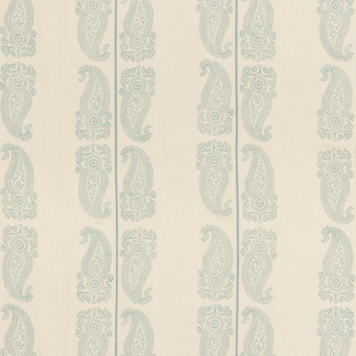 Cromer Paisley Aqua by G P & J Baker Fabric G P & J Baker Fabric Cromer Paisley AquaFabric ARTISAN II LINEN - 70%;COTTON - 30% India </p><p>Repeat: H: 12.608, V: 16.942 50.432 - Fabric Carolina -