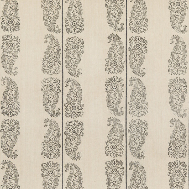 Cromer Paisley Charcoal by G P & J Baker Fabric ARTISAN II LINEN - 70%;COTTON - 30% India MEDIUM Horizontal: 12.608 and Vertical: 16.942 50.432 - Fabric Carolina -