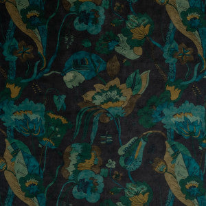 California Velvet Indigo/Teal by G P & J Baker Fabric