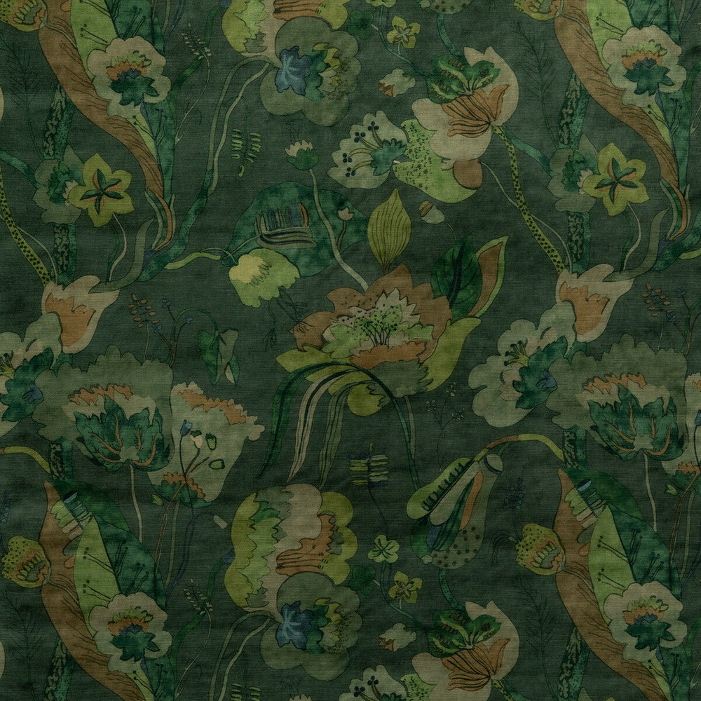 California Velvet Emerald by G P & J Baker Fabric G P & J Baker Fabric California Velvet EmeraldFabric SIGNATURE VELVETS VISCOSE - 60%;COTTON - 30%;POLYESTER - 10% Italy </p><p>Repeat: H: 26.989, V: 28.368 53.978 - Fabric Carolina -