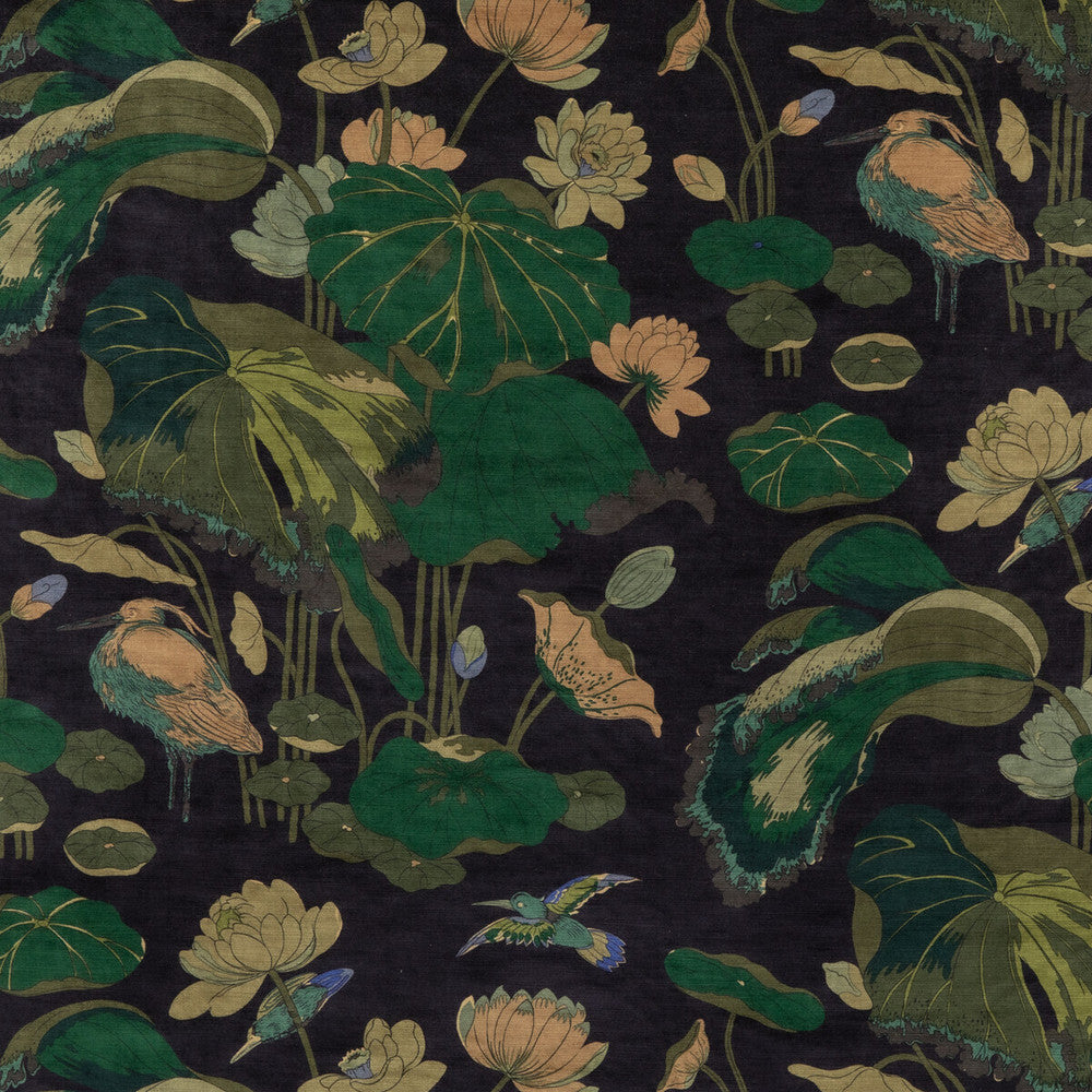 Nympheus Velvet Indigo by G P & J Baker Fabric G P & J Baker Fabric Nympheus Velvet IndigoFabric SIGNATURE VELVETS VISCOSE - 60%;COTTON - 30%;POLYESTER - 10% Italy </p><p>Repeat: H: 26.989, V: 35.46 53.978 - Fabric Carolina -