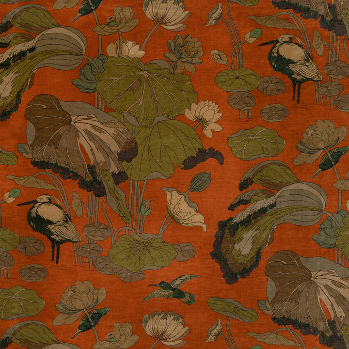 Nympheus Velvet Spice by G P & J Baker Fabric SIGNATURE VELVETS VISCOSE - 60%;COTTON - 30%;POLYESTER - 10% Italy Horizontal: 26.989 and Vertical: 35.46 53.978 - Fabric Carolina -