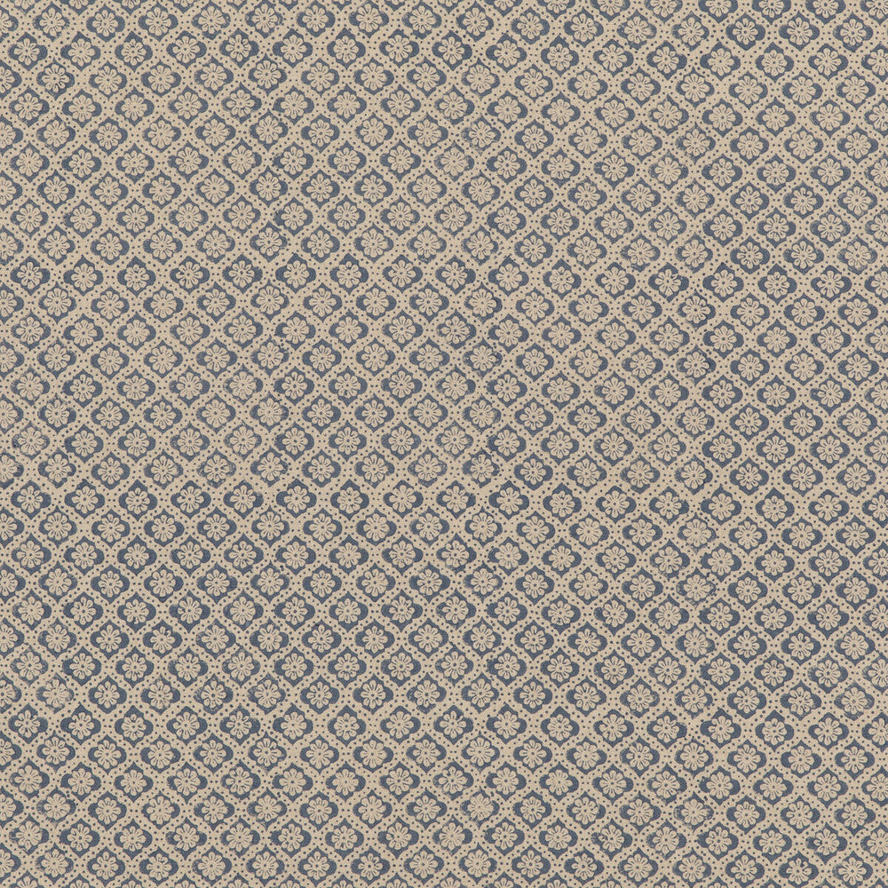 Indus Flower Indigo by G P & J Baker Fabric COROMANDEL SMALL PRINTS LINEN - 100% India Horizontal: 1.576 and Vertical: 1.576 52.008 - Fabric Carolina -