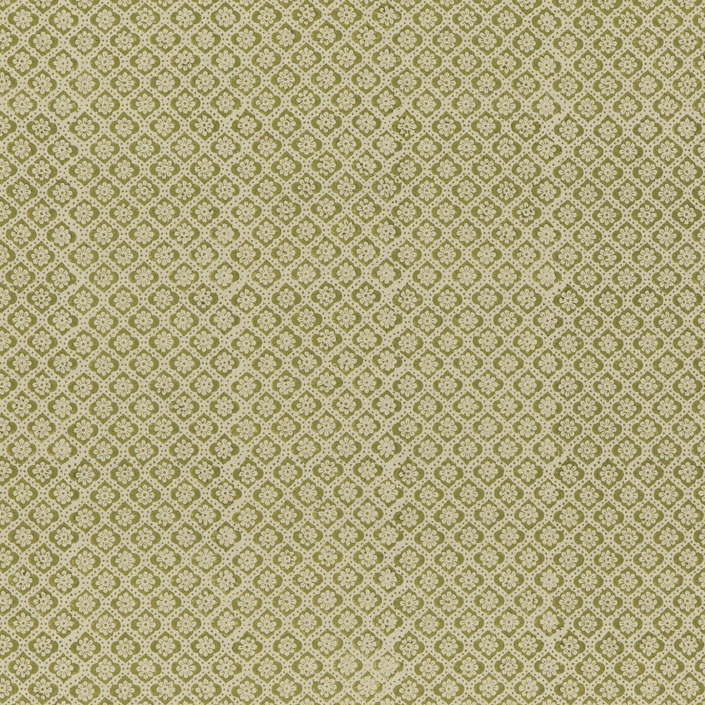 Indus Flower Green by G P & J Baker Fabric COROMANDEL SMALL PRINTS LINEN - 100% India Horizontal: 1.576 and Vertical: 1.576 52.008 - Fabric Carolina -